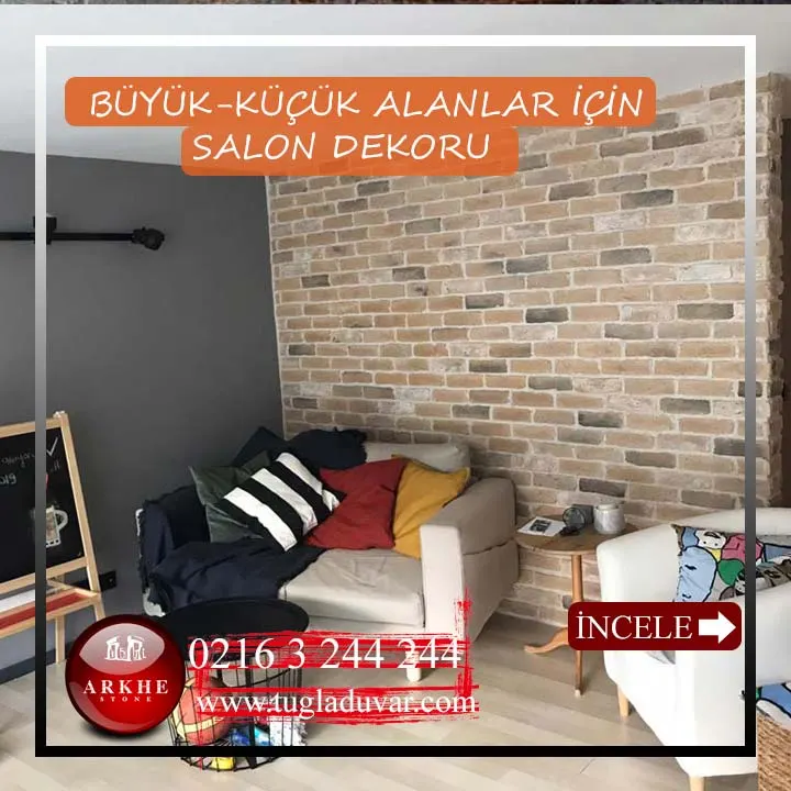 Büyük küçük alanlar için ideal salon dekorasyonu