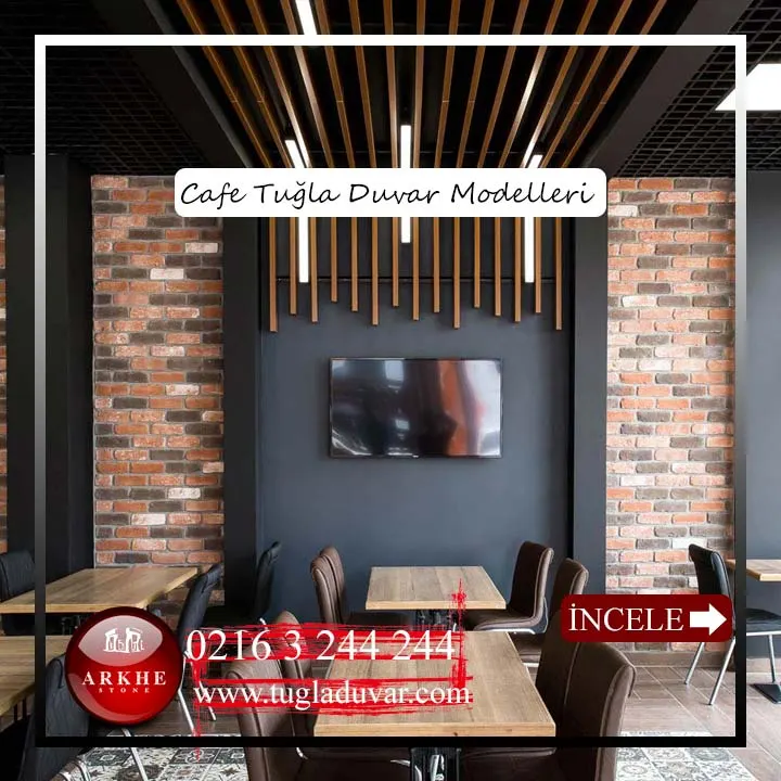 Cafe tuğla duvar modelleri