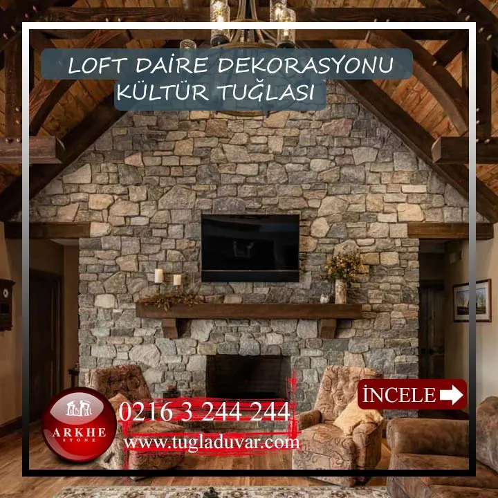 Şömine cephe kaplama tuğla modelleri