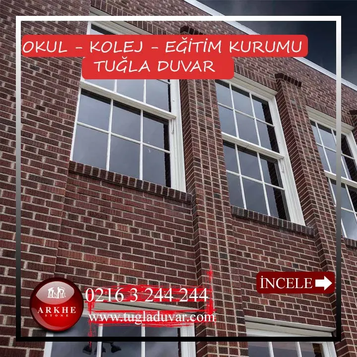 Yaratıcı okul tuğla duvar kaplama modelleri